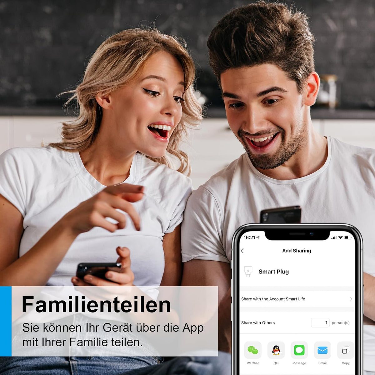 ANTELA WLAN Smart Steckdose mit Strommessung 16A 4pcs