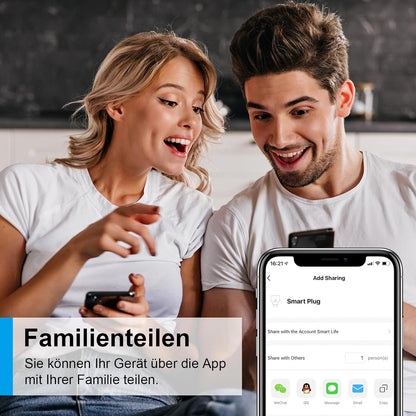 ANTELA WLAN Smart Steckdose mit Strommessung 16A 4pcs